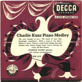 Charlie Kunz Piano Medley, Decca DFE 6113