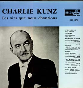 Les airs que nous chantions, Decca France,ACL 1078, 1962